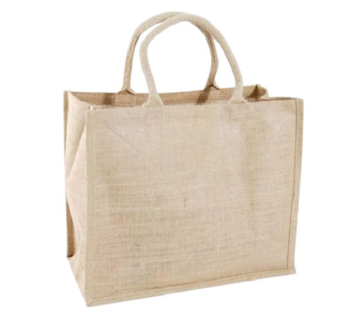 Brown 5 Kilograms Storage Flexiloop Handle Plain Jute Shopping Bag