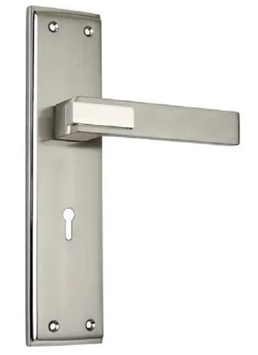 6.5 Inch Length Polished Stainless Steel Door Handle Lock - Stainless Steel 6.5 Inch Length Silver Color 350 Grams Weight Anti-Theft Feature Stylish Design