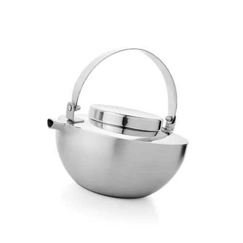 8 Inches Long Round Glossy Finish Stainless Steel Tea Kettle