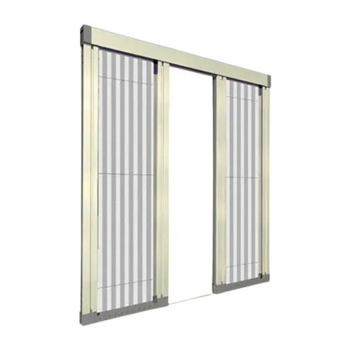 Aluminum Frame Polyester Mesh Double Door Pleated Insect Screen