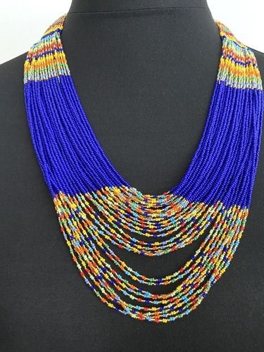 Blue Available In Various Colors Bead Necklace For Party And Daily Wear