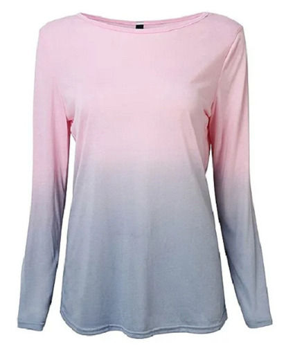 Comfortable And Breathable Long Sleeve O Neck Plain Cotton T Shirt For Women 