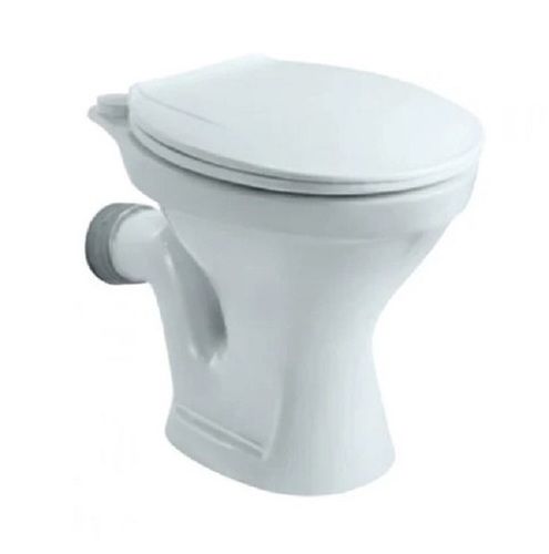 White Elongated Shape One Piece Floor Mounted Polished Ceramic Toilet Seat