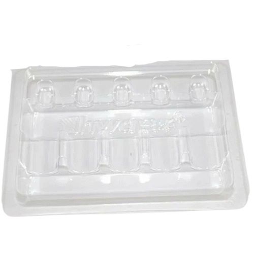 White Glossy Laminated Surface Rectangular Lightweight Packaging Plastic Blister Box 