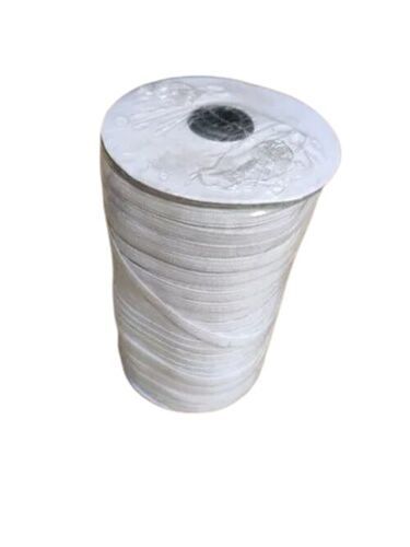 White Highly Stretchable Plain Woven Elastic Ribbon For Garments Usage