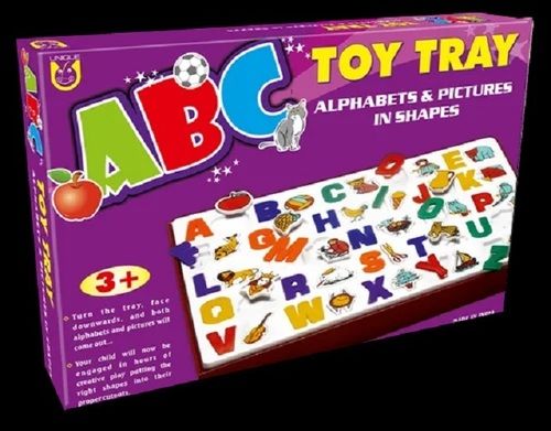 Scratch Off Light Weight And Attractive Design Plastic Alphabets Toy Tray