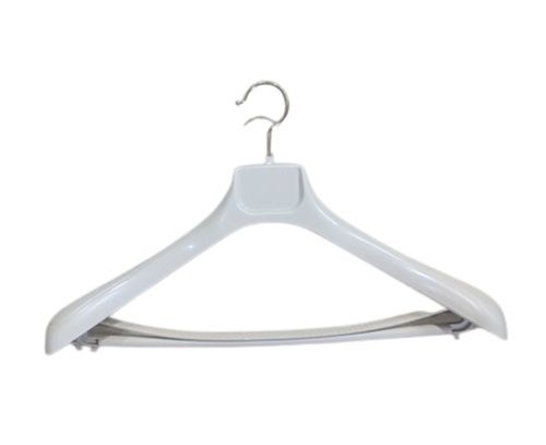 White Long Lasting Durable And Lightweight Plastic Coat Hanger For Closet