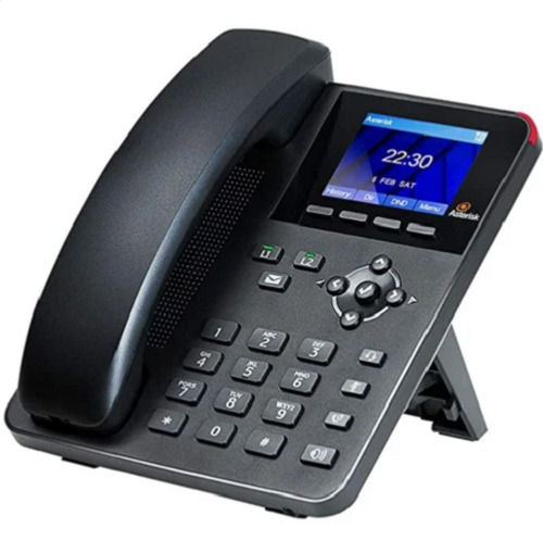 Black Metal And Plastic Voip Interface Led Screen Ip Telephone For Hotel And Home 