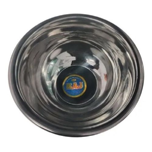 Mirror Finish Plain Surface Durable Round Shape Stainless Steel Mogli Bowl