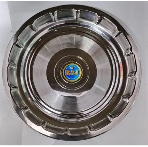 Polished Surface Mirror Finish Round Stainless Steel Dinner Plate For Kitchens