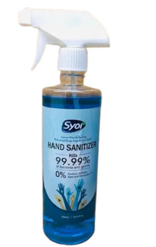 Blue Premium Quality 500 Ml Liquid Plastic Bottle Hand Sanitizer Spray