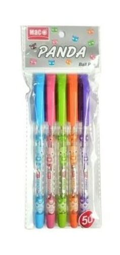 Multicolor 0.8 Mm Thick 5.5 Inch Plastic Ball Pen For Office And School, 5 Piece