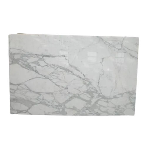 White 12Mm Thick And 0.20% Water Absorption Polished Marble Slabs