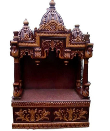 18 Inch Size And Polished Finish Religious Wooden Temple