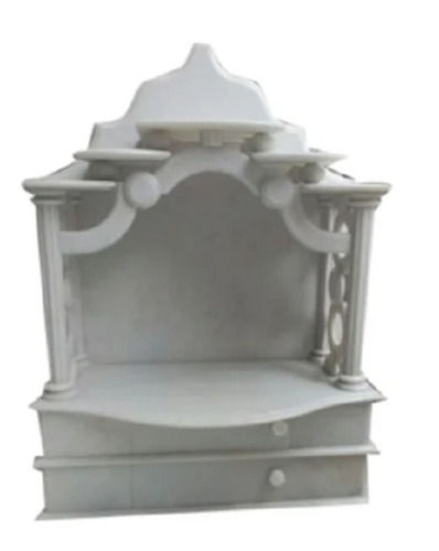 White 20 Inch Size Polished Religious Style Marble Temple