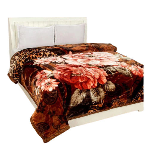 220x240 Cm Skin Friendly Soft Double Bed Printed Mink Blanket
