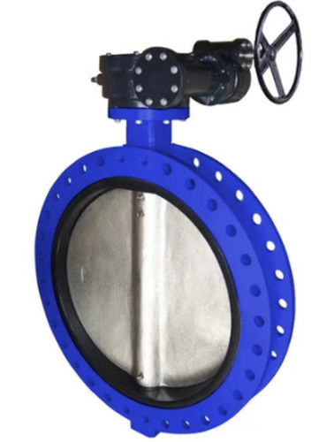 Blue 7X3X7 Inches Round Cast Iron Lug Butterfly Valve For Industrial