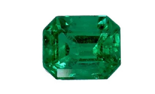 Lightweight Fracture Filling Emerald Cut Green Natural Amber Gemstones