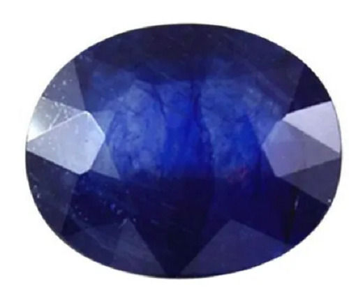 Lightweight Fracture Filling Oval Cut Blue Sapphire Mineral Gemstones