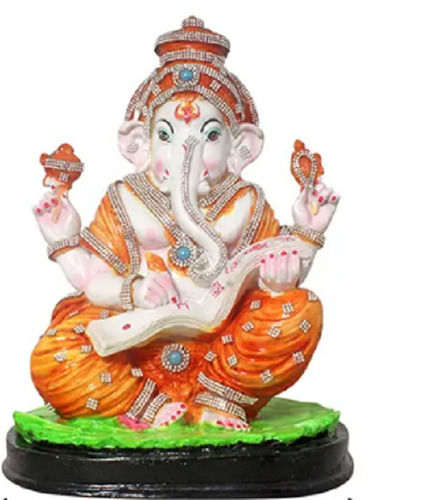 Easy To Clean 12.5 Size Resin Painted Statue Ganesh Idols