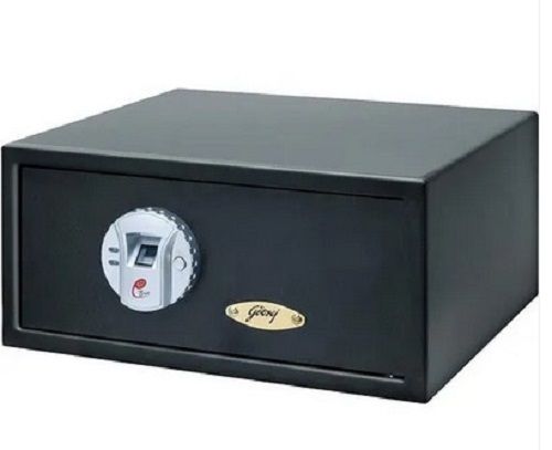 Black 12 Kilogram 40 X 18 X 35 Cm Rectangle Finger Print Mild Steel Safety Lockers