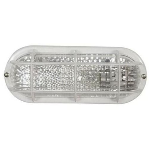 White 18 Watt 230 Volt Ip65 Polycarbonate And Stainless Steel Bulkhead Light 