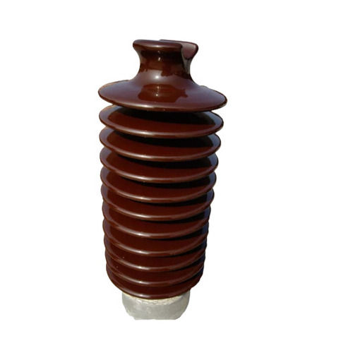 Brown 5.9 Inch Width Ceramics Post Insulator For Electrical Installation