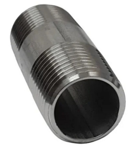 3x1x3 Inches And 4 Mm Thick Polished Stainless Steel Nipple - 60 Grams, ASTM Standard, High Pressure Resistance, Interchangeable Design