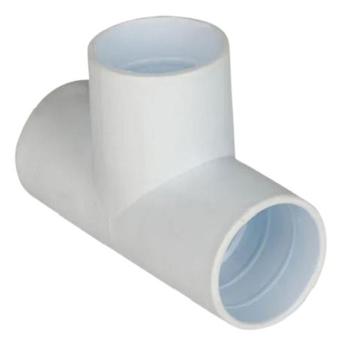 White 5 Inches Long Male Cold Rolled Poly Vinyl Chloride Tee