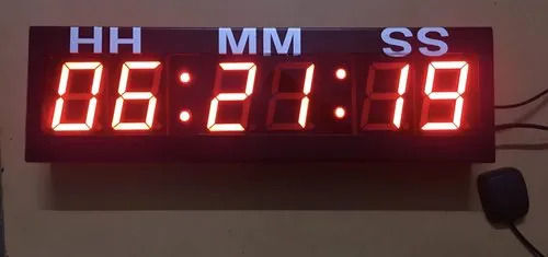 6.5 Inch Screen Red Gps Led Clock, 4-6 Digit Display Format