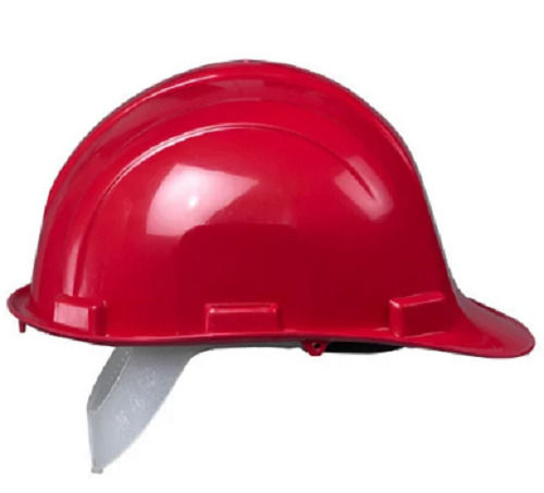 Red Abs Plastic Round Polished Safety Helmets For Constructional Purpose