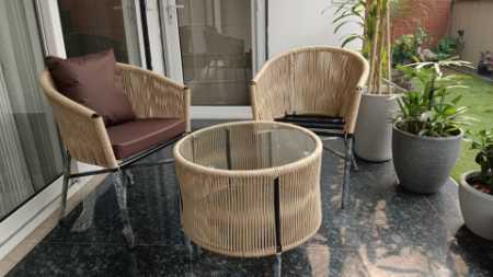 Braided Rope Chair Set Application: Holiday Resort