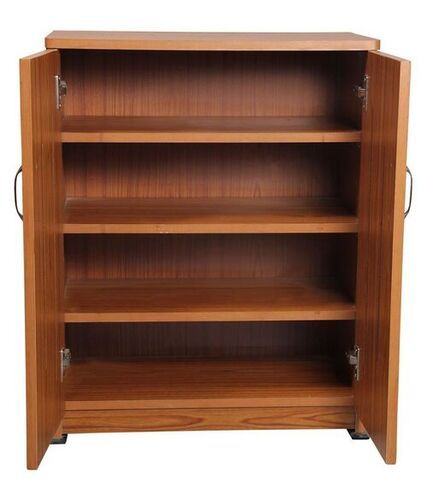 Solid Wood Cupboard - Handmade, Eco-Friendly, Four Shelves | Classic Brown Finish, Durable Home Furniture