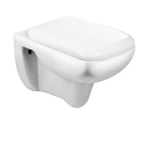 White Glossy Finish Ceramic Coating Rectangular One Piece Wall Hung Toilet 