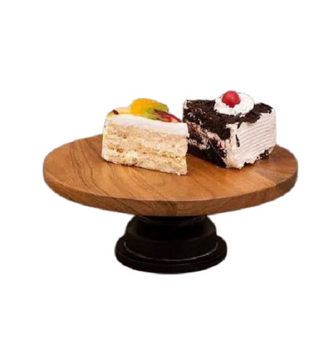 Lightweight Tabletop Round Shape 15 Inch Plain Wooden Cake Stand  Capacity: 2 Pcs/Min