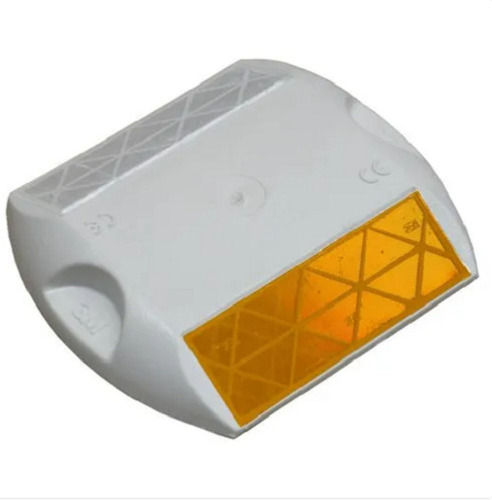 Yellow Durable Rectangular Plastic Raised Pavement Marker For Fixing On Road 