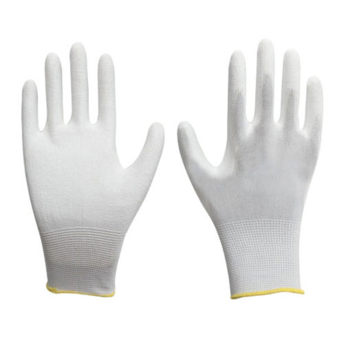 10 Inches Washable Plain Polyester Full Finger Pu Coated Hand Gloves