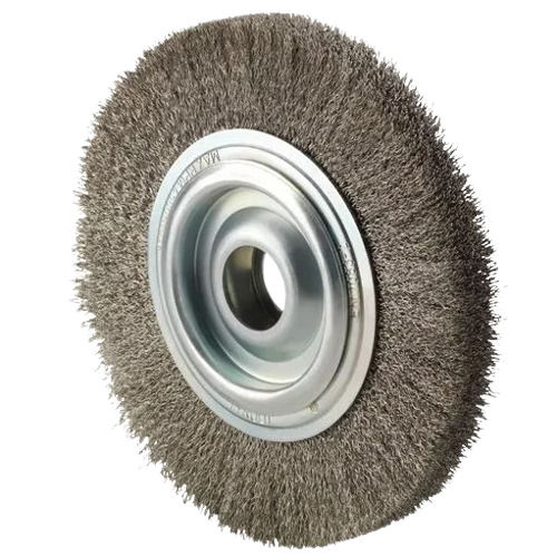 Dark Grey 14 Inches Round Galvanized Iron Industrial Wire Brushes For Cleaning 