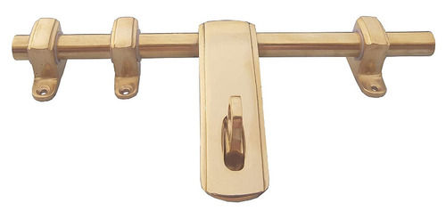 Golden &#8206;15.24 X 1.2 X 1.2 Cm 380 Gram Matt Finish Brass Aldrop For Door 