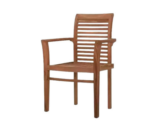 Machine Made 2.5 Feet Long Durable Polished Finished Wooden Chair For Indoor And Outdoor