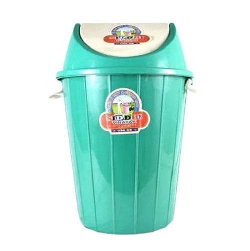 Green 30 Inches Long Lightweight Top-Open Plain Plastic Waste Bin For Commercial 