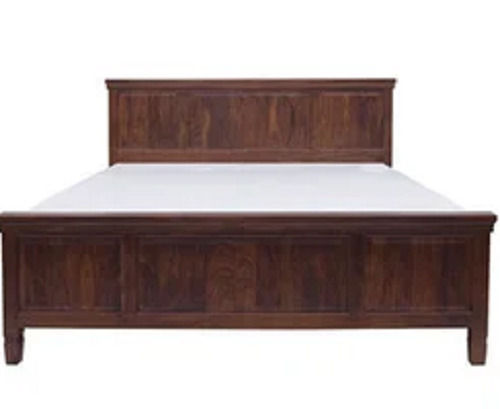 6 X 6 Feet Rectangular Polished Solid Wood King Size Bed For Home Furniture