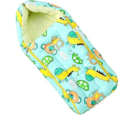 Light Blue 60X45 Cm Cartoon Printed Soft Skin Friendly Cotton Sleeping Bag For Baby