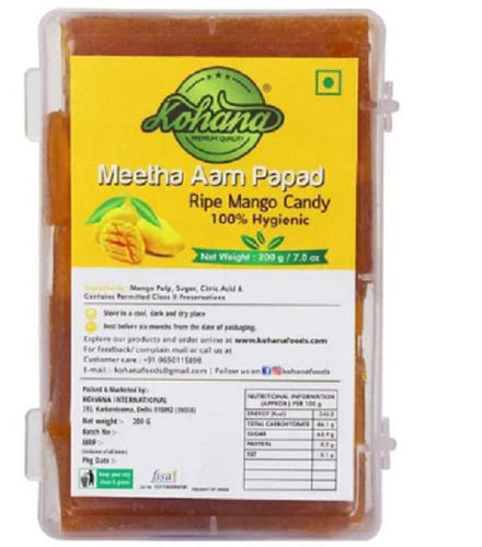 Delicious And Sweet Taste Mouth Watering Meetha Aam Papad Additives: Mango Pulp