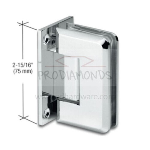 Junior Beveled Edges Wall Mount Full Back Plate Shower Hinge