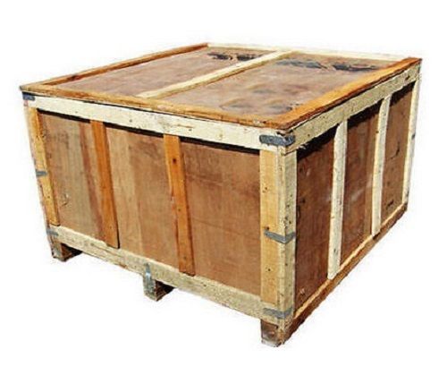 Matte Finished Rectangular Industrial Solid Wooden Packaging Box Length: 400 Millimeter (Mm)