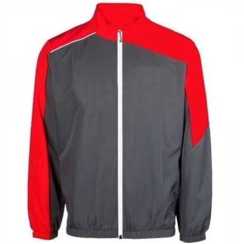 Mens Regular Fit Full Sleeves Double Pocket Polyester Jacket