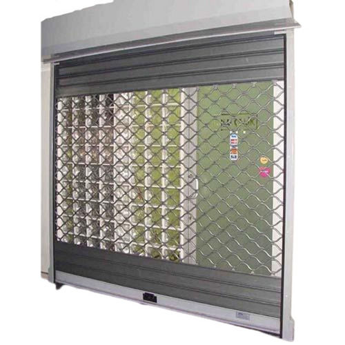 Paint Coated Aluminium Electrically Operated Vertical Grill Rolling Shutter