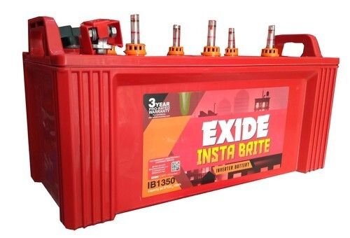 12 Voltage And 100 Ah Rectangular Ib 1350 Exide Insta Brite Automotive Battery Battery Capacity: 81-100Ah Ampere-Hour  (Ah)