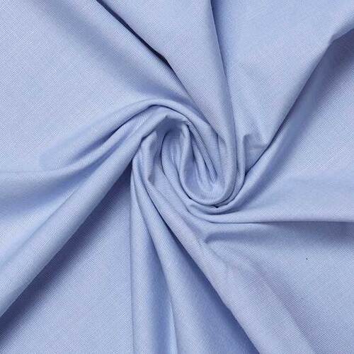 Light Blue 120 Gsm 45 Inches Wide Shrink Resistant Skin Friendly Cotton Shirting Fabric